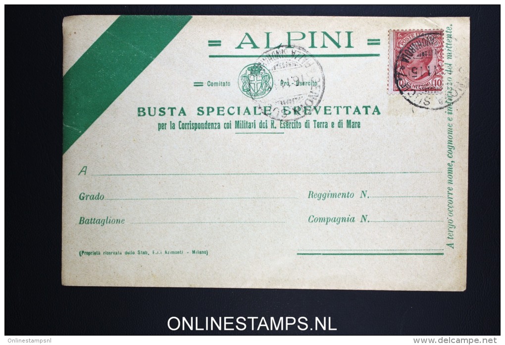 Italy: Alpine  Busta Speciale Brevettata  1915 - Storia Postale