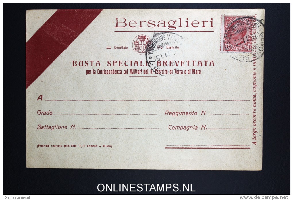 Italy: Bersagliere  Busta Speciale Brevettata  1916 - Poststempel