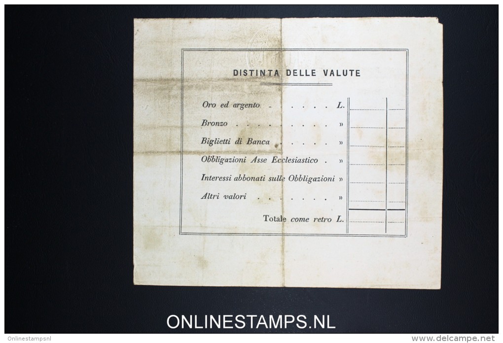 Italy: Marca Da Bollo On Document 1878 - Steuermarken