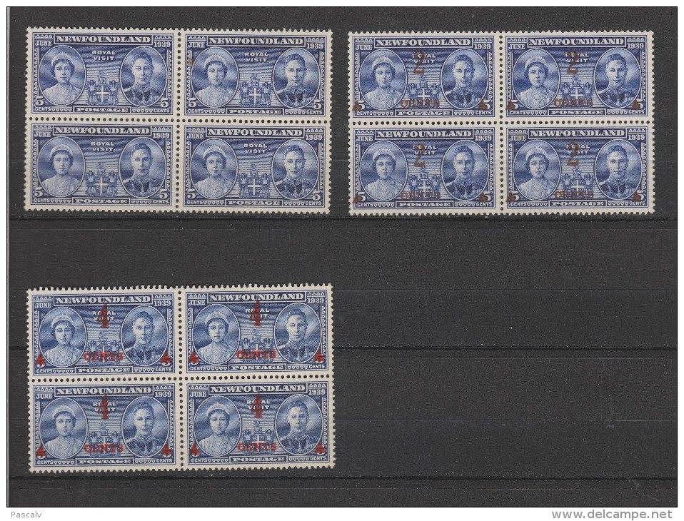 Yvert 224 / 226 Neuf Bloc De 4 ( 2 Timbres ** Et 2 Timbres *) - 1908-1947