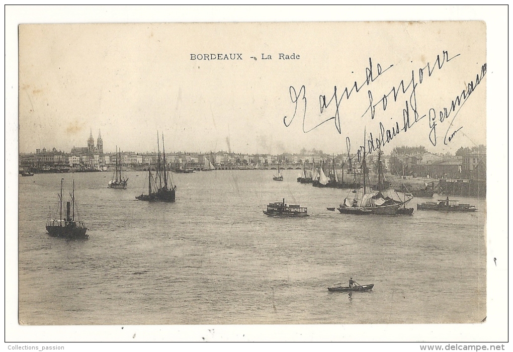 Cp, 33, Bordeaux, La Rade,  Voyagée 1905 - Bordeaux
