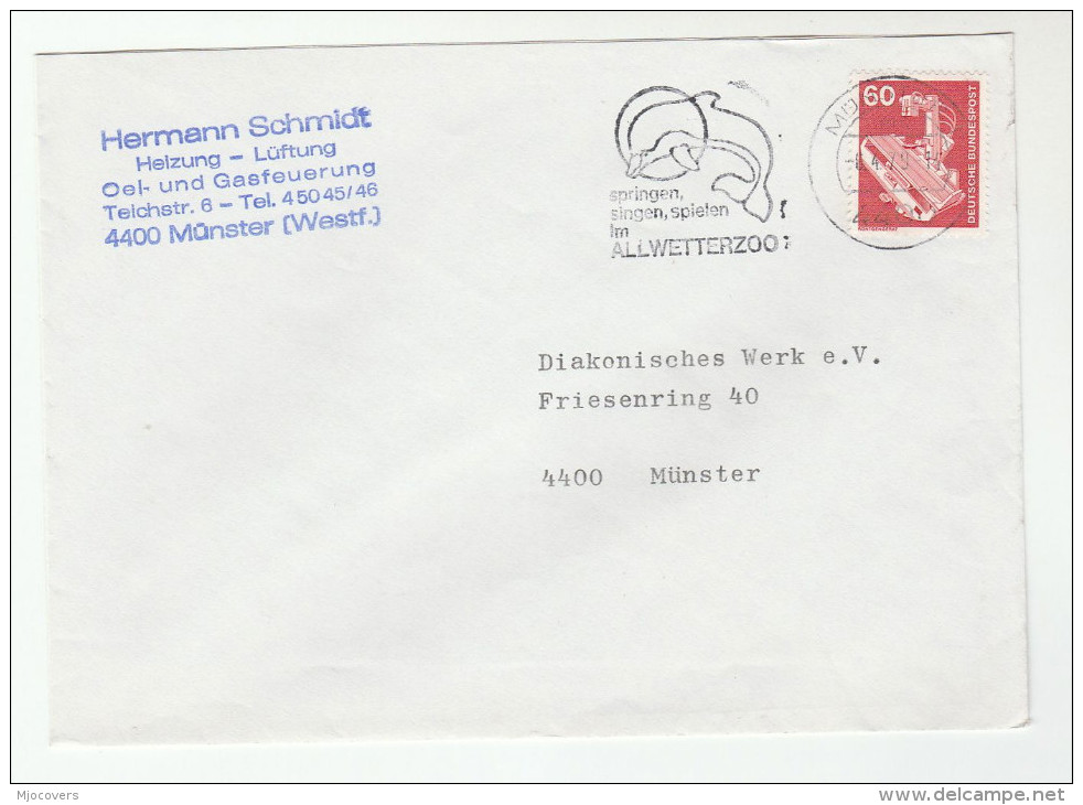 1979  GERMANY  Stamps COVER SLOGAN Pmk Illus DOLPHIN JUMPING Through HOOP Dolphins Zoo - Dauphins