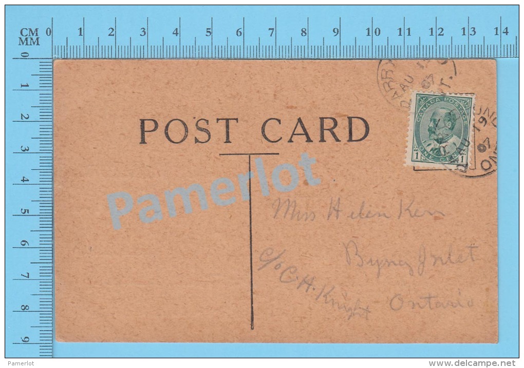 Telegraph Post-Card (2 Covers Parry Sound 1907 Ontario To Byng Inlet  Ontario ) Recto/verso - Lettres & Documents