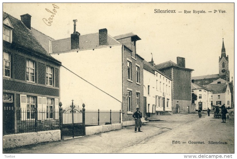 Silenrieux - Rue Royale - 2e Vue- Belle Animation - 1907 ( Voir Verso ) - Cerfontaine