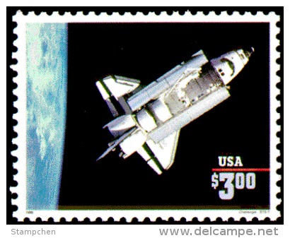 1995 USA Priority Mai $3.00 Challenger Space Shuttle Stamp Sc#2544 - United States