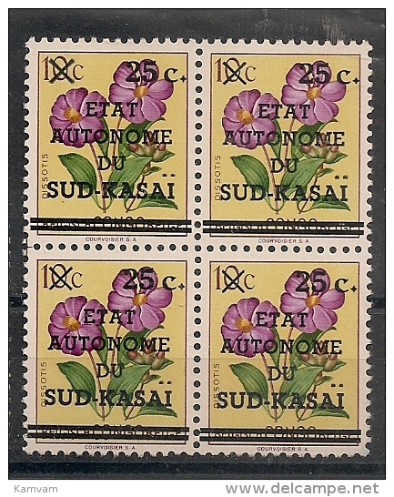 SUD-KASAI  Nr 3 ** MNH NSCH Bloc De 4 - Sud Kasai