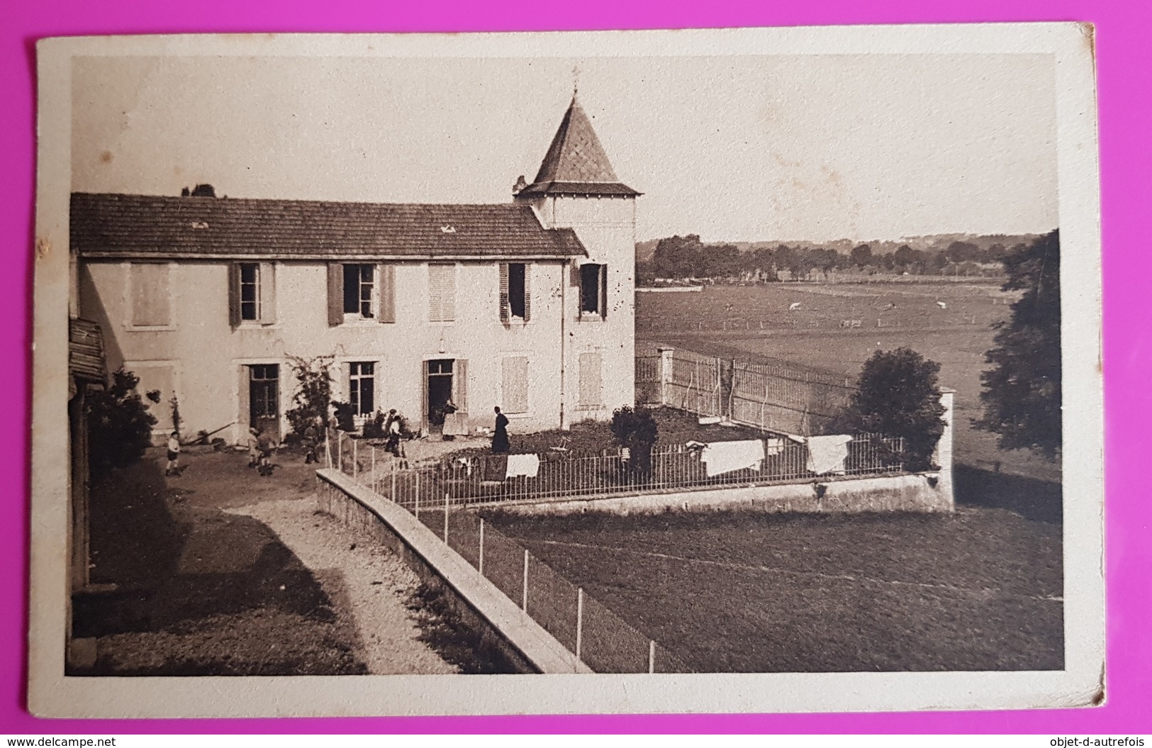 Cpa Flin Colonie De Vacances Les Tourelles Carte Postale 54 Lorraine Proche Azerailles Baccarat St Clement Lunéville - Cirey Sur Vezouze