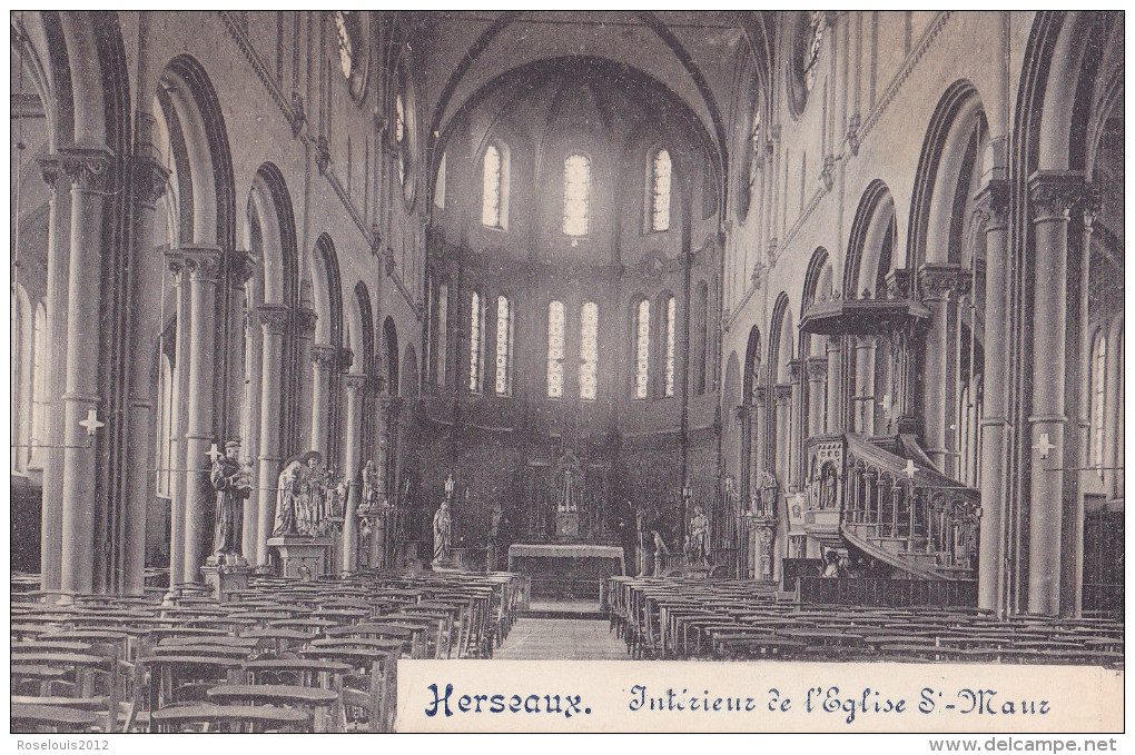 HERSEAUX : Intérieur De L'église St-Maur - Mouscron - Moeskroen