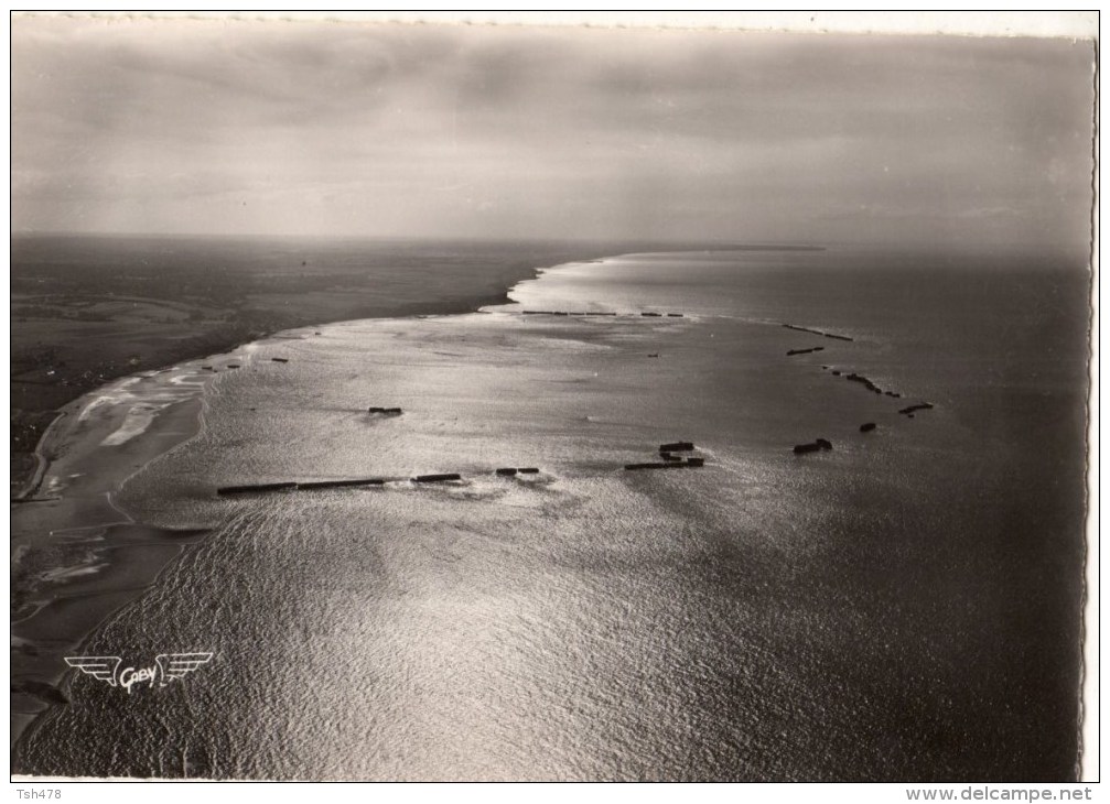 C P S M-C P M--14---ARROMANCHES---crépuscule Sur Le Port Winston----voir 2 Scans - Arromanches