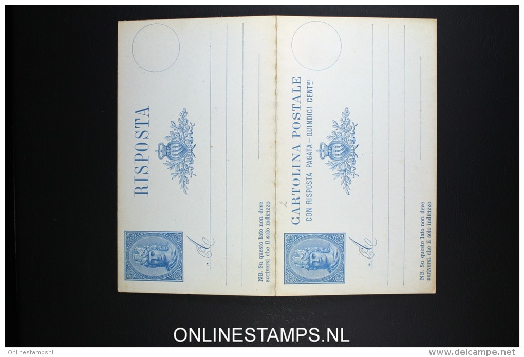 San Marino: Cartolna Postale Con Risposta - Postal Stationery