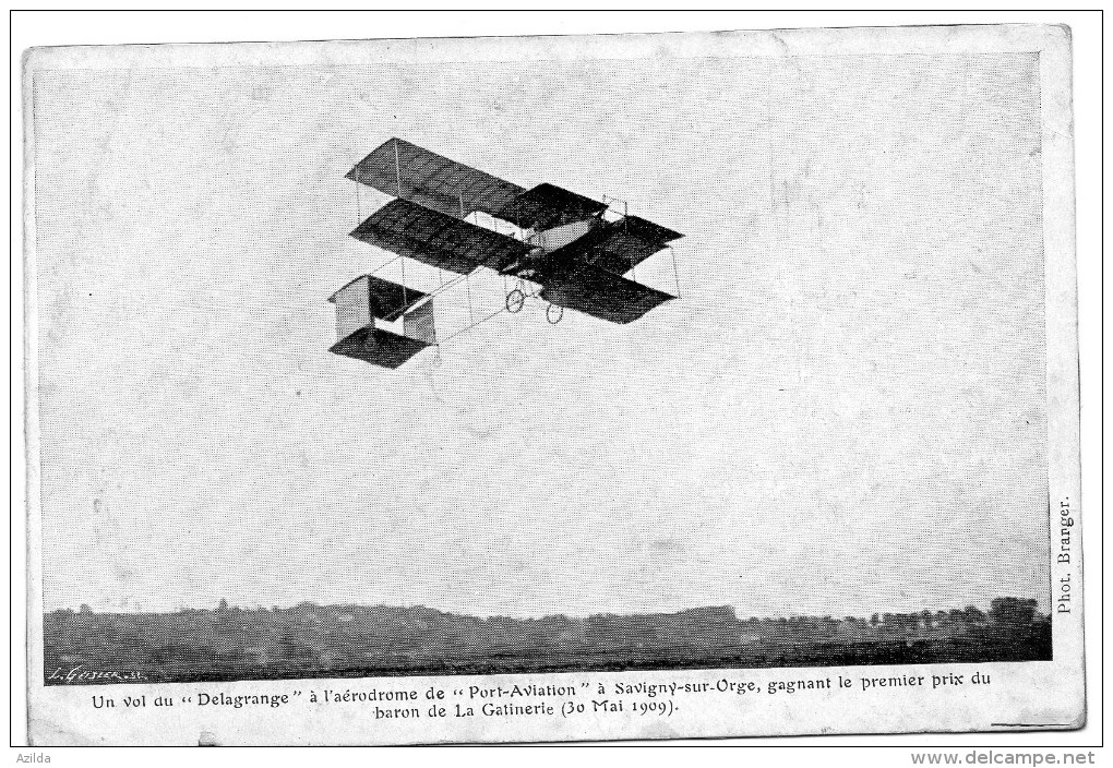 Vol Du Delagrange à L'aérodrome De Savigny-sur-Orge, Prix Du Baron De La Gatinerie Le 30 Mai 1909 - Sonstige & Ohne Zuordnung