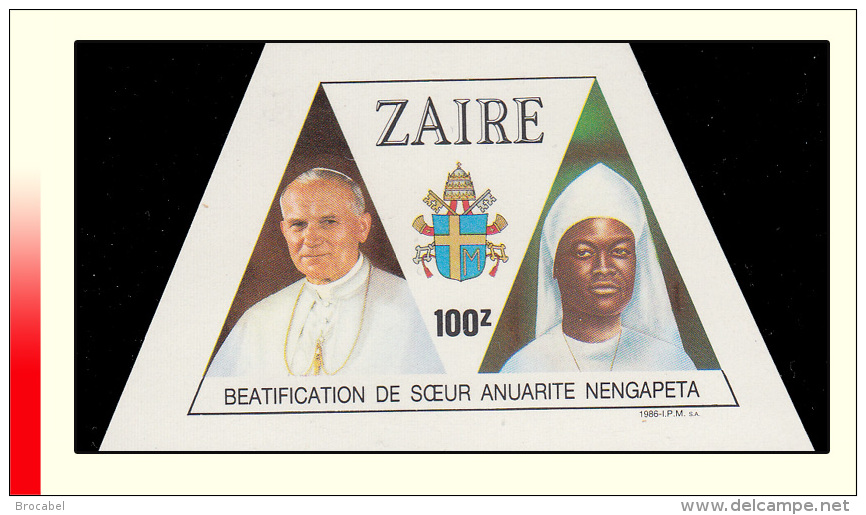 Zaire 1316**  100z  Béatification De Soeur Anuarite Nengapeta   MNH - Neufs