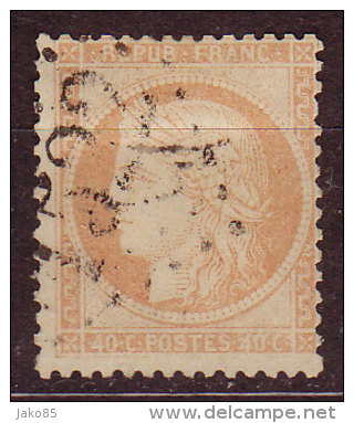 FRANCE - 1870 - YT  N° 38 A  -oblitéré - Jaune Orange -GC 1522 - 1870 Siège De Paris