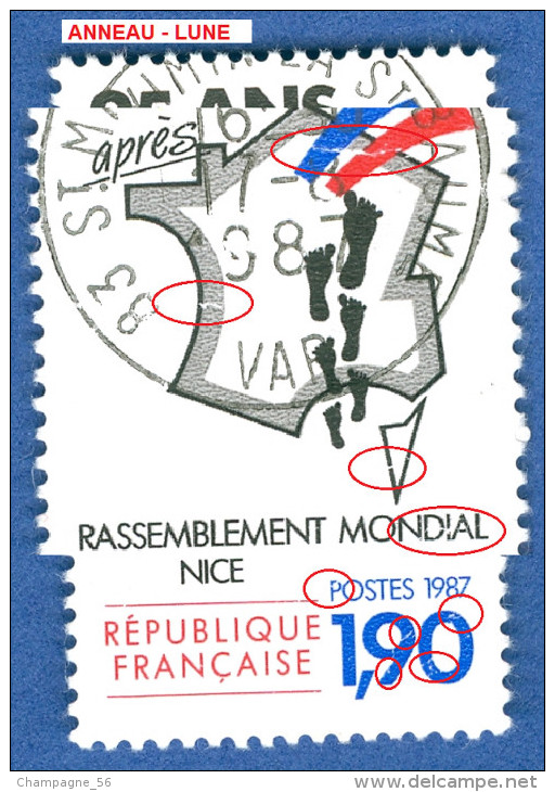 1987  N° 2481  RASSEMBLEMENT 17.8.1987 OBLITÉRÉ - Gebraucht