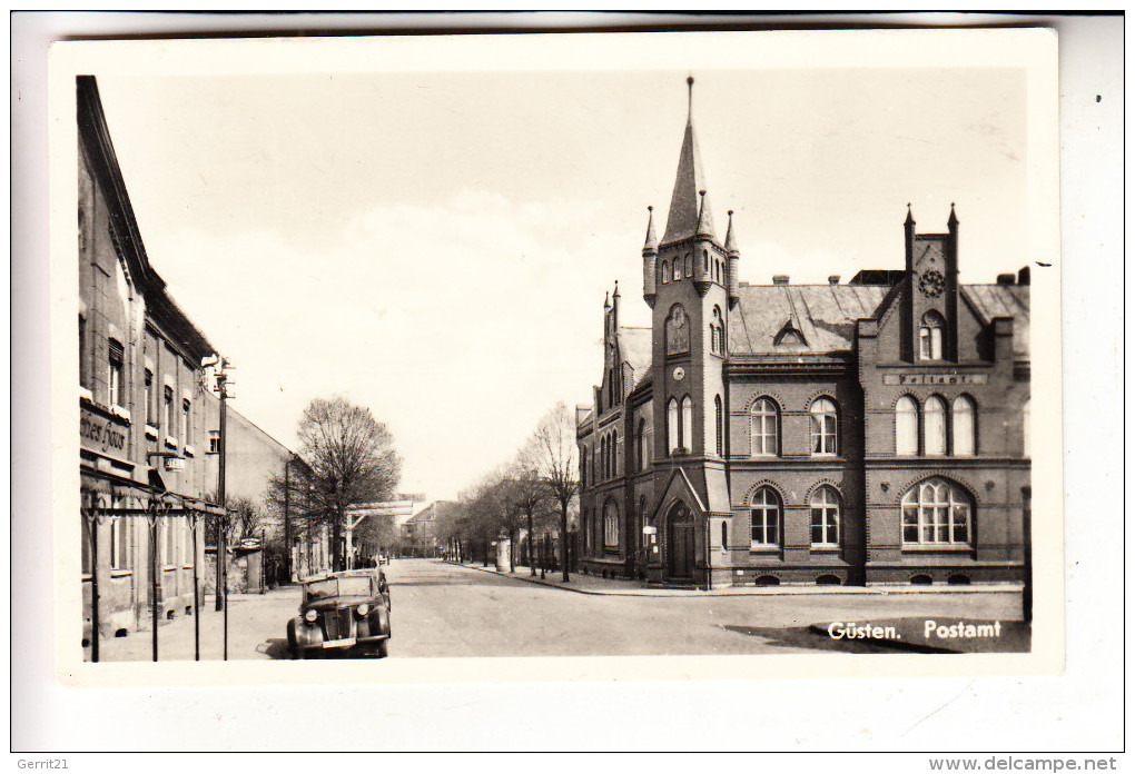 0-3256 GÜSTEN, Postamt, Oldtimer, 1955 - Bernburg (Saale)