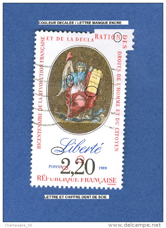 1989 N° 2573  LA LIBERTÉ    OBLITÉRÉ - Gebraucht