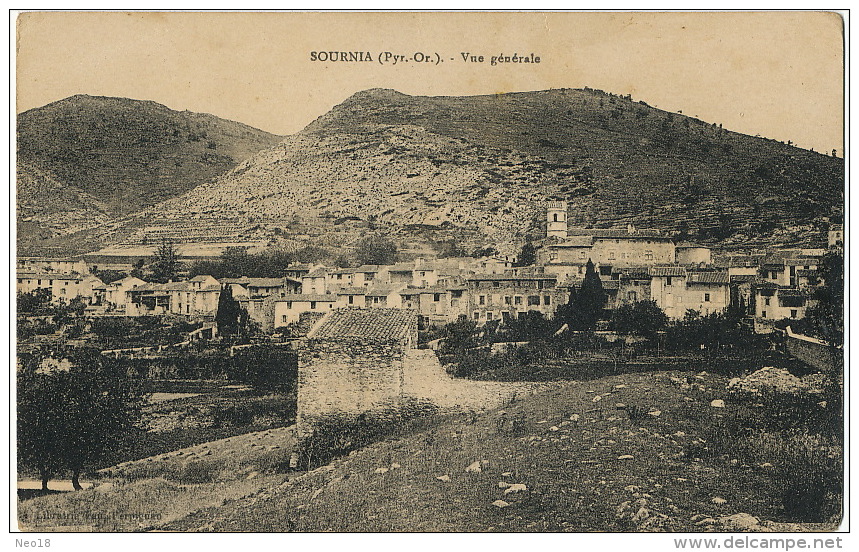 Sournia Vue Generale Librairie Fau Perpignan - Sournia