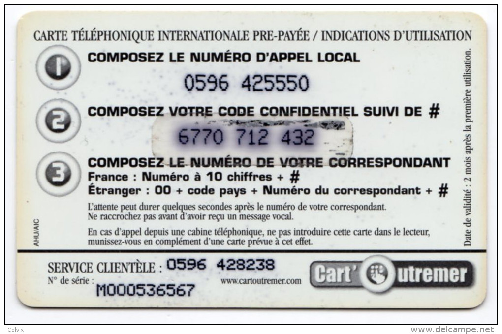 MARTINIQUE CART OUTREMER Ref MV CARD ANTF CO7 - Antillen (Französische)