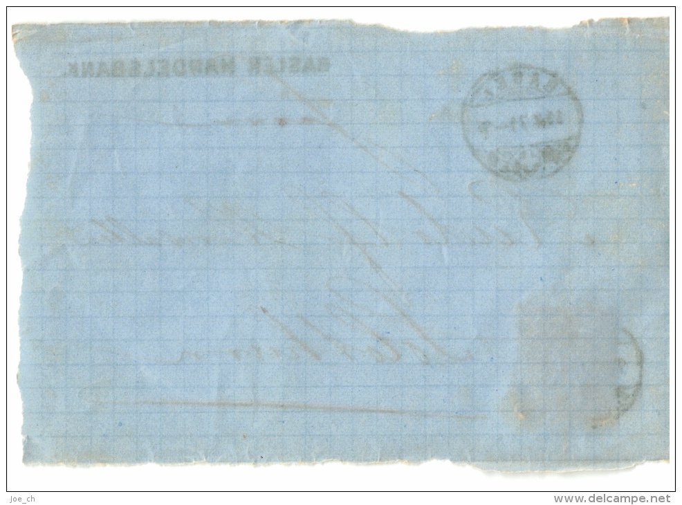 Briefabschnitt, Basler Handelsbank 1871, 2 Scans - Lettres & Documents