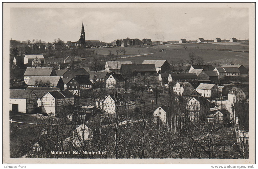 AK Mohorn Niederdorf Mit Kirche Gasthaus ? Bei Wilsdruff Hetzdorf Freiberg Grumbach Nossen Tharandt Reinsberg Dresden - Herzogswalde