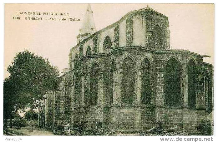 63 - ENNEZAT - Abside De L´Eglise - VDC N° 1346 - Bien Animée - Ennezat