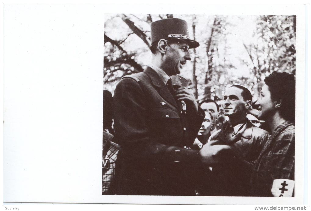 Débarquement Allié Bataille Normandie Juin 1944 BAYEUX Général De Gaulle & Francaise Brassard Croix De Lorraine FFLibres - Weltkrieg 1939-45