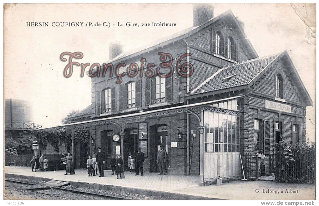 (62) Hersin Coupigny - La Gare, Vue Intérieure - 2 SCANS - Sonstige & Ohne Zuordnung