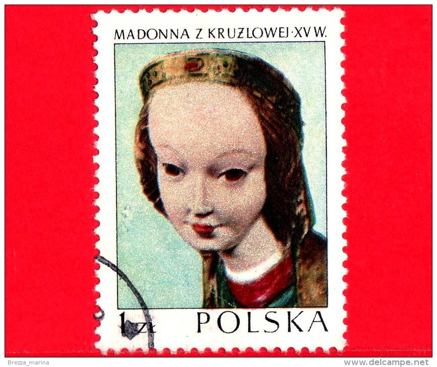 POLONIA - POLSKA - Usato - 1973 - Arte Polacca - Kruzlowa Madonna, 1410 - 1 - Gebraucht