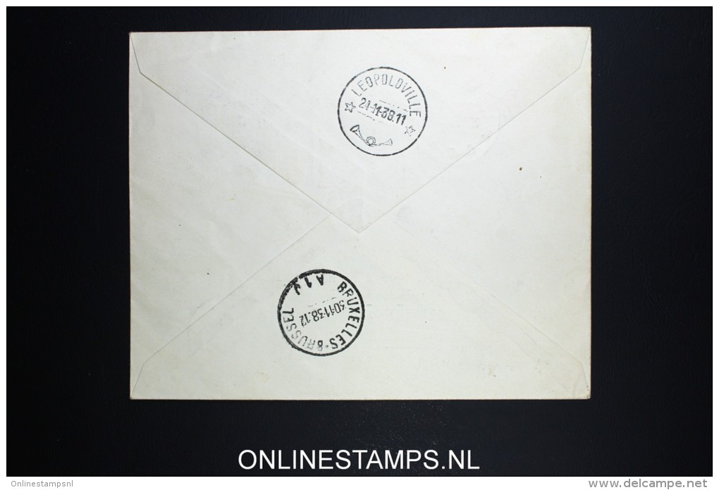 Belgium: Cover 1938 Brussels - Leopoldville Belgium Congo 1ooth Flight Mixed Stamps - Sonstige & Ohne Zuordnung