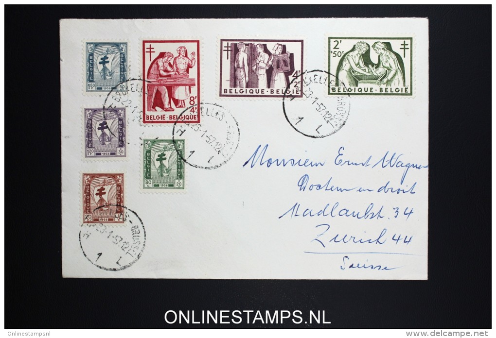 Belgium: Cover 1956 , OBP 998 - 1004  TBC - Cartas & Documentos