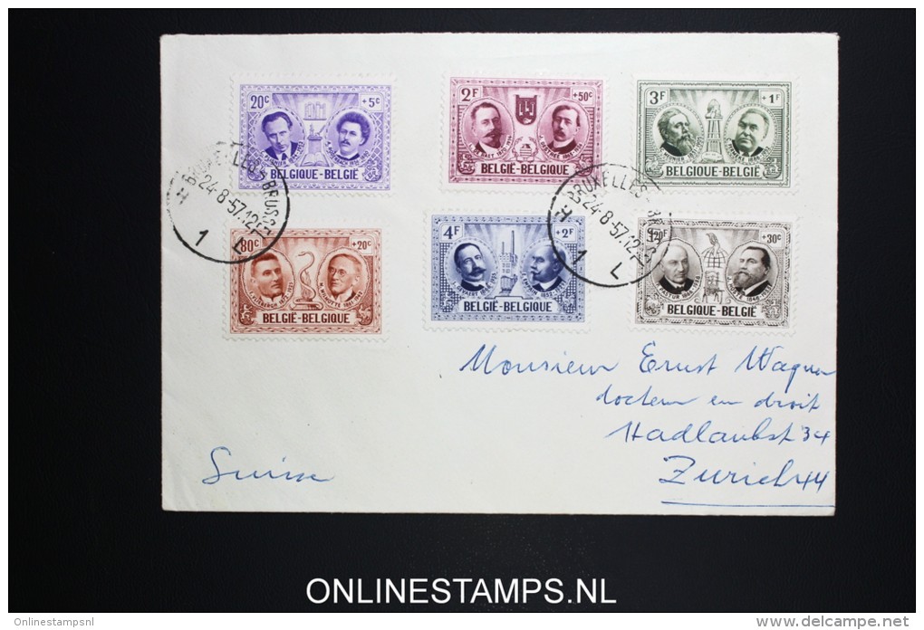 Belgium: Cover 1957 , OBP 1013 - 1018 - Cartas & Documentos