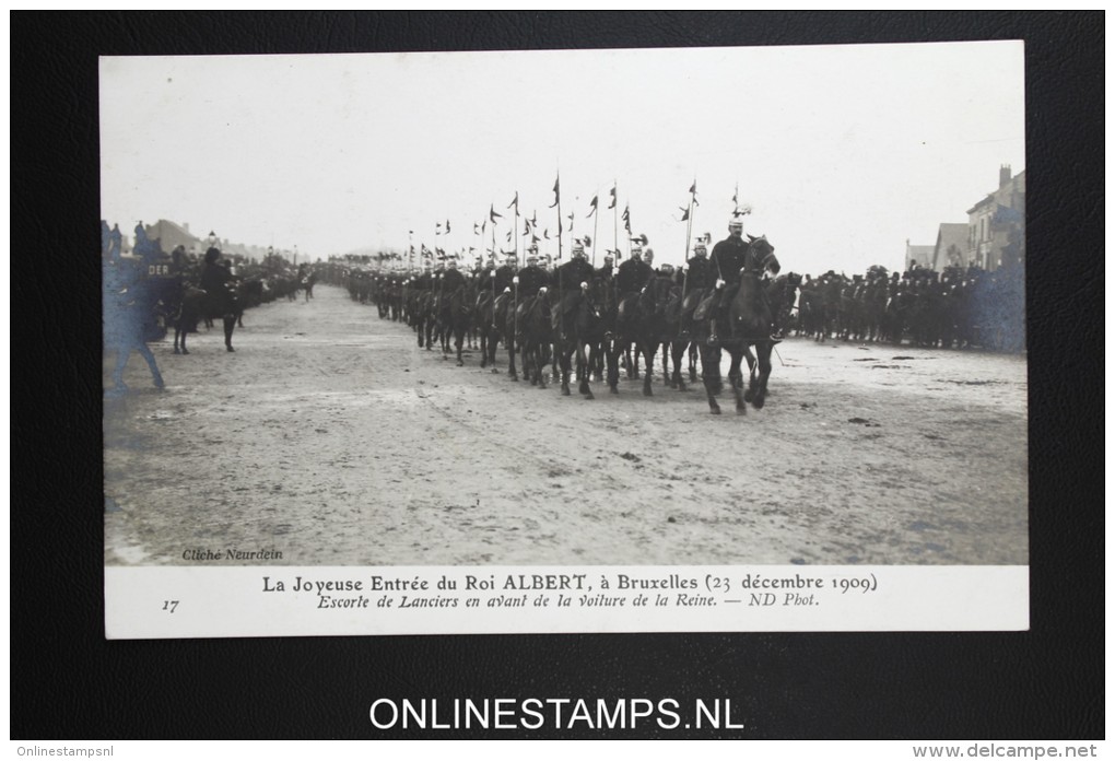 Belgium:card La Joyeuse Entrée Du Roi Albert 1909   Not Used Nr 17 - Other & Unclassified