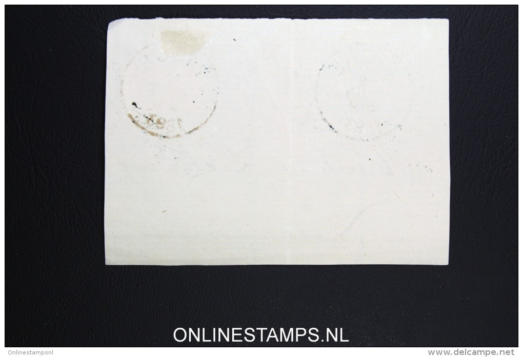 Belgium 10893 Part Of Cover With Halved Used Stamp - 1893-1907 Coat Of Arms