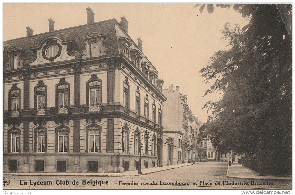 Cpa/pk Lyceum Club De Belgique Rue Luxembourg Place D´industrie Bruxelles 1918? RARE - Bruxelles-ville