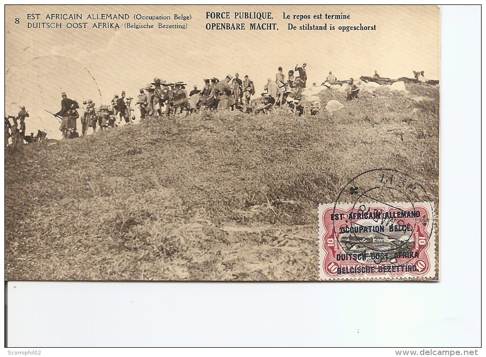 Ruanda -Urundi - Repos Terminé De La Force Publique ( Carte Postale De 1918 à Voir) - Storia Postale