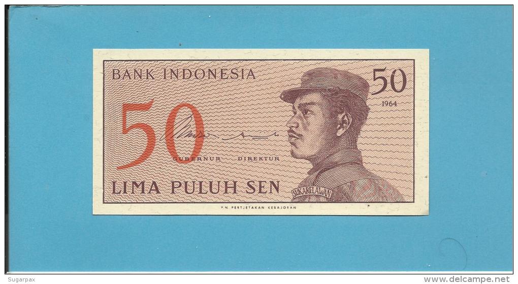 INDONESIA - 50 SEN - 1964 - P 94 - UNC. - Série JFR - A Volunteer Man In Uniform - 2 Scans - Indonésie