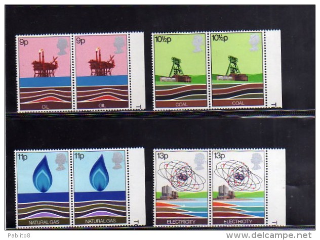 GREAT BRITAIN GRAN BRETAGNA 1978 ENERGY RESOURCES WEALTH FULL SET PAIR SET COPPIA MNH - Nuovi