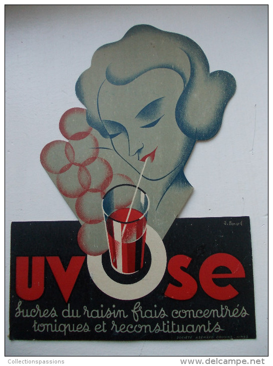 Carton Publicitaire. Boisson UVOSE - - Plaques En Carton