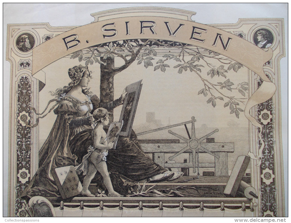 RARE - Magnifique Action B. SIRVEN. Imprimerie. Toulouse - Industrie