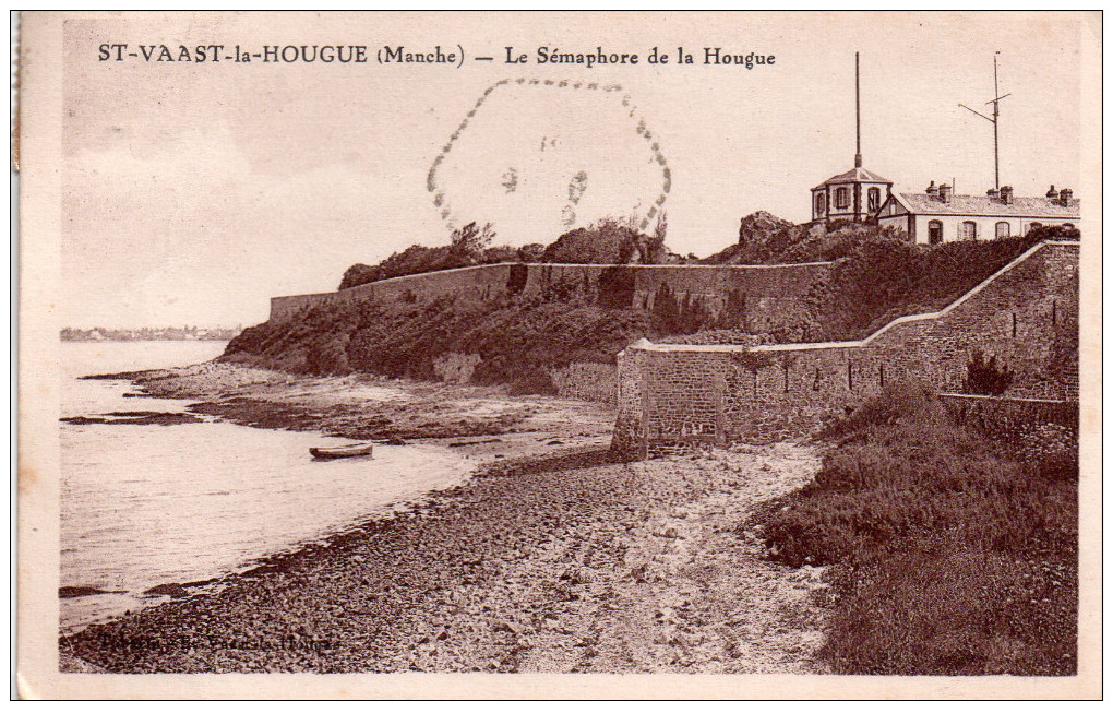 Cpsm  ( Genre Cpa )5 Saint-vaast-la-hougue , Le Semaphore De La Hougue - Saint Vaast La Hougue