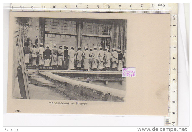 PO0747D# RELIGIONI - ISLAM - MAHOMEDANS AT PRAYER - MUSULMANI  No VG - Islam