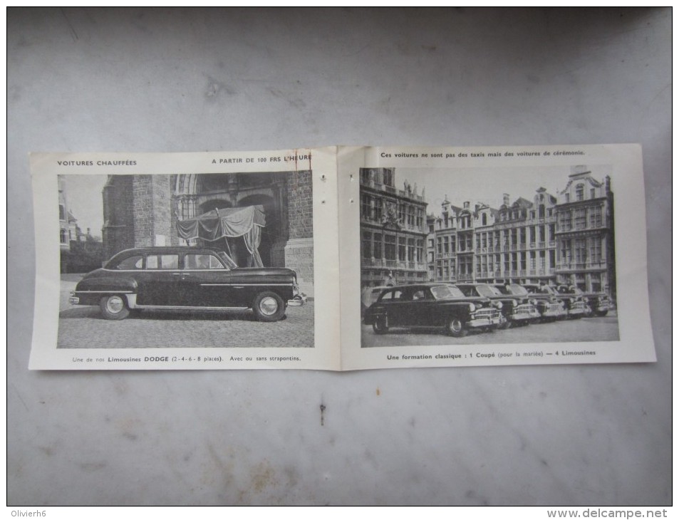 Dépliant Publicité (M1506) établissement ROAN Louage De Grand Luxe Voiture Car (2 Vues) Rue Du Conseil, 39 IXELLES 1955 - Transports