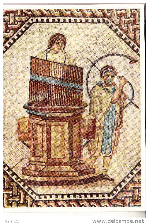 6641 PERL - NENNIG, Römischer Mosaikboden, Hornbläser & Orgelspieler - Perl