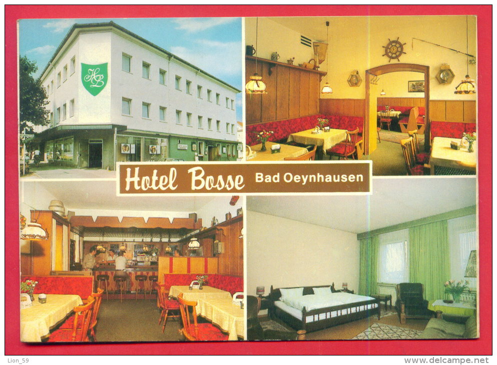 164087 /  Bad Oeynhausen - HOTEL " BOSSE " RESTAURANT INTERIOR , MAP ADVERTISING Germany Deutschland Allemagne Germania - Bad Oeynhausen