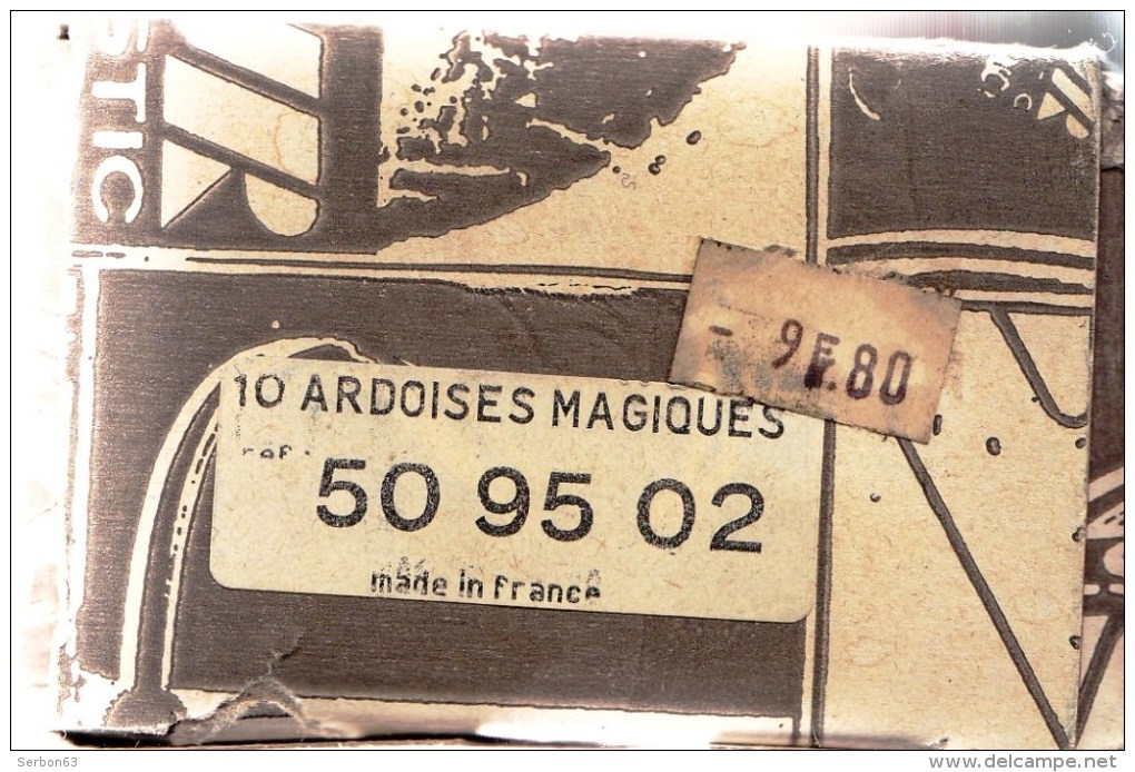 1 BOITE COMPLETE DE 10 - ARDOISE MAGIQUE - NEUVES AZUR PLASTIC REFERENCE 50 95 02 DIMENSIONS 135X85mm PAPETERIE SCOLAIRE - Materiaal En Toebehoren