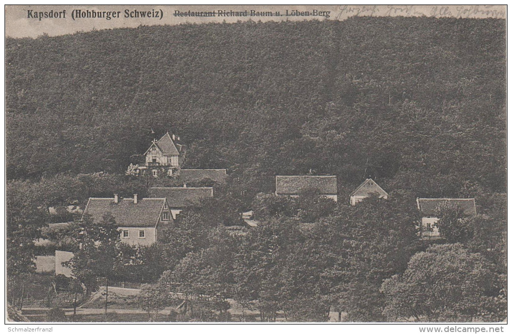 AK Kapsdorf Hohburger Schweiz Restaurant Richard Baum Löben Berg ? Luftpost ? Bei Lossatal Hohburg Wurzen Eilenburg - Eilenburg