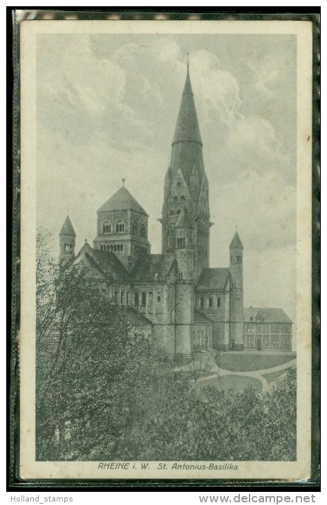 RHEINE  * ST. ANTONIUS-BASILIKA * ASICHTKAART * CPA * GELOPEN IN 1918 NAAR WEGBERG ( 3557e) - Rheine