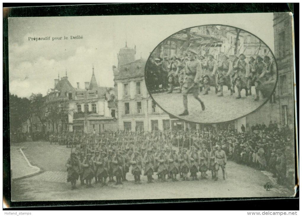 MILITAIR * SOLDATEN * PREPARATIF POUR  LE DEFILE * ANSICHTKAART * CPA *  (3557p) - War 1914-18