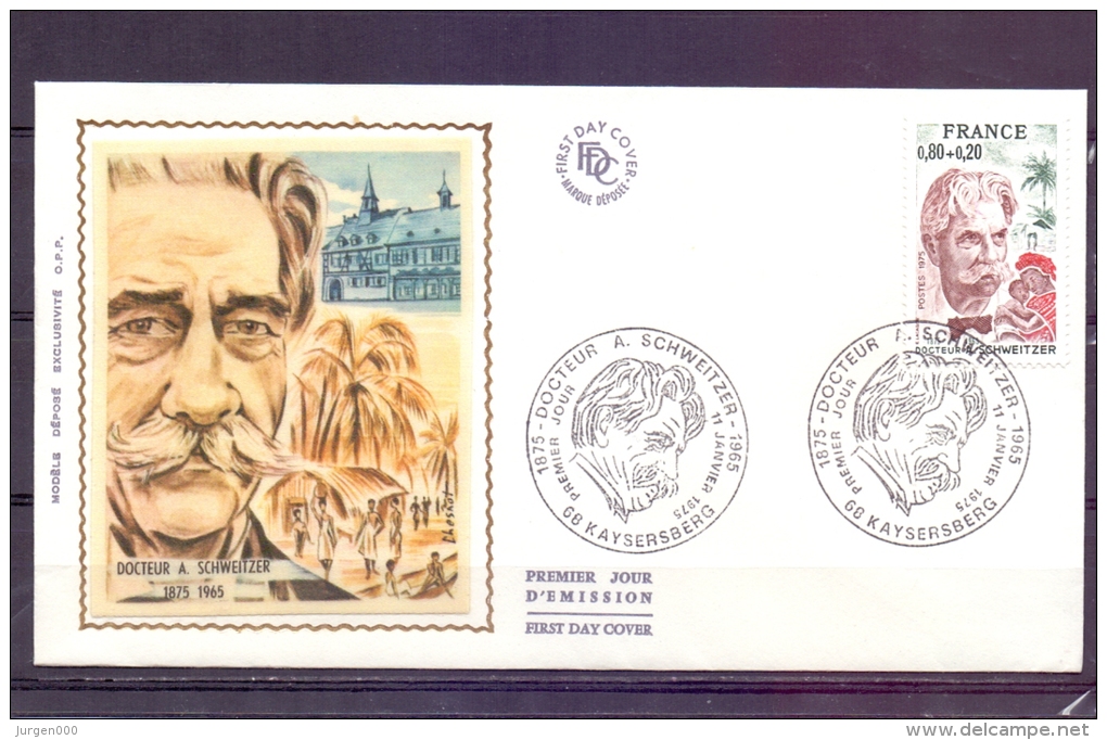 France - FDC - 11/1/1975   (RM7738) - Albert Schweitzer