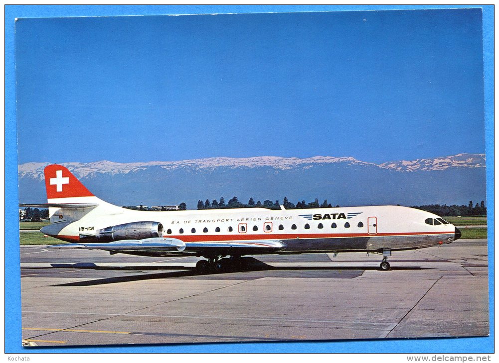 AVR053, Super-Caravelle 10R, SATA Genève, HB-ICN, Suisse, Schweiz, GF, Non Circulée - 1946-....: Era Moderna